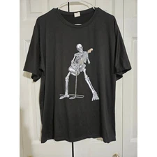 Unknown brand large men's black skeleton tee