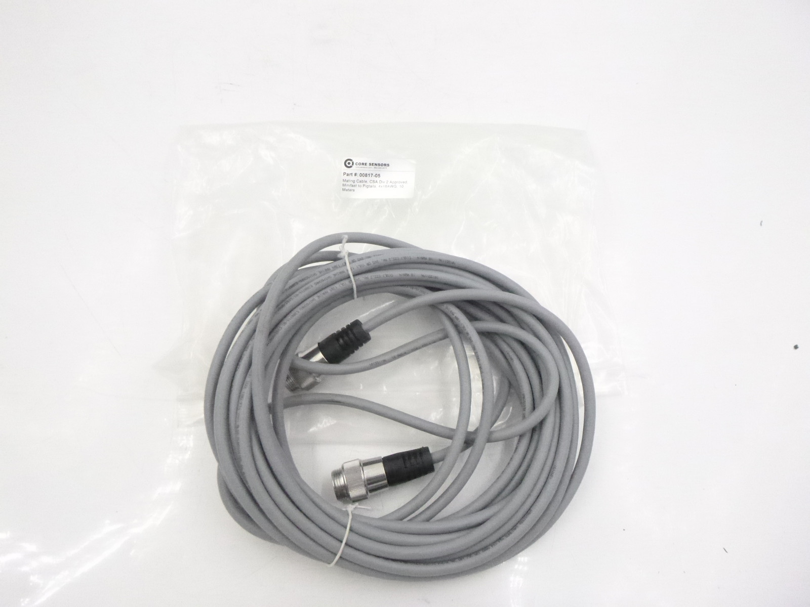 Core Sensors Turck Minifast to Pigtails Mating Cable 4 x 18 AWG 10 Meter