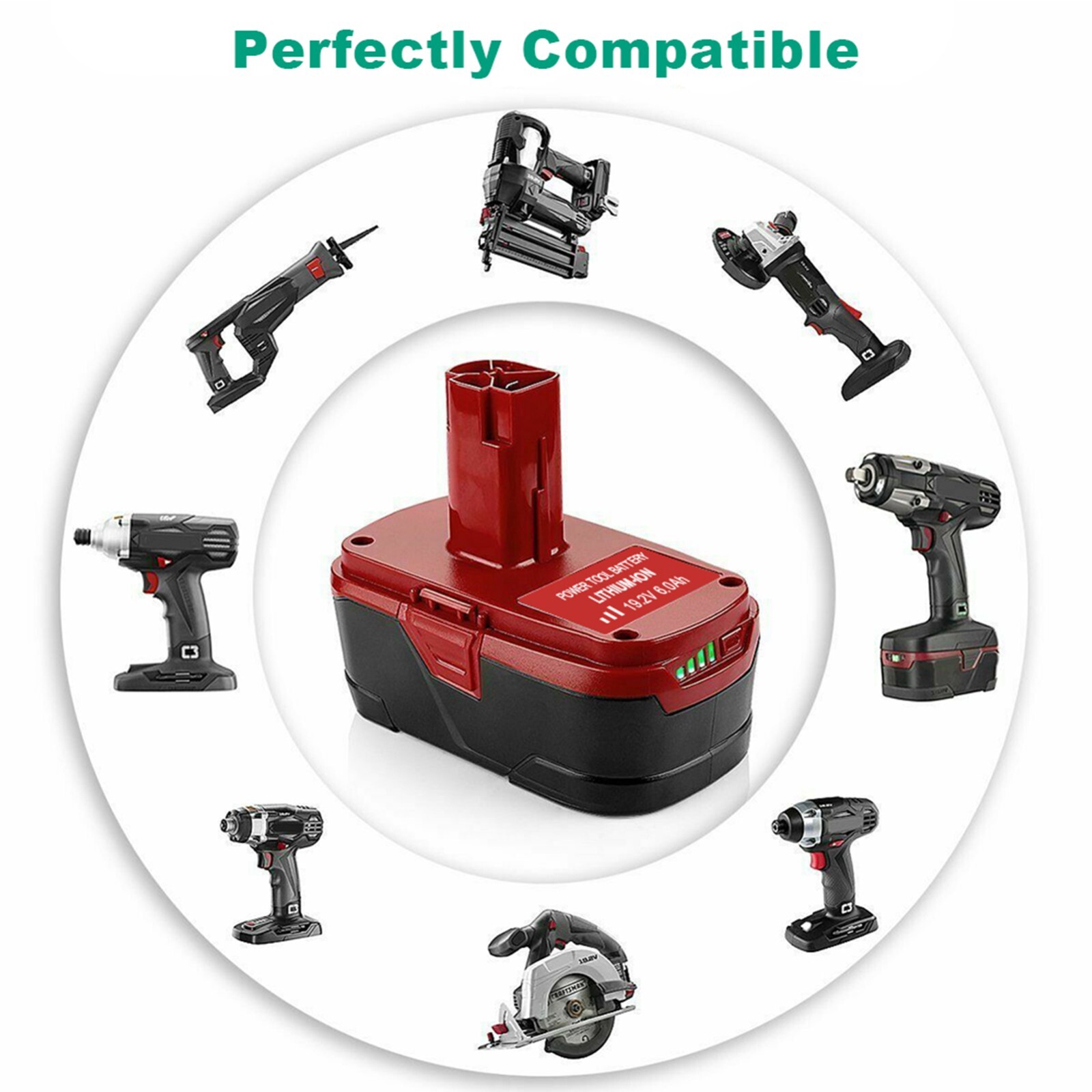 2Pack 19.2 Volt 8.0Ah For Craftsman C3 DieHard Lithium ion XCP Battery 11375 NEW