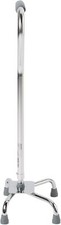 McKesson Quad Cane, Padded Handle, Steel, Chrome, Adjustable Height