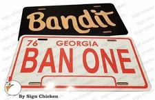 Smokey and the Bandit | 1977 Trans Am | BANDIT, BAN ONE SET Prop License Plates