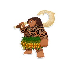 Moana Maui Pineapple Greandes Vinyl Sticker