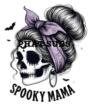 Sublimation Print Spooky Mama Ready To Press Heat Transfer