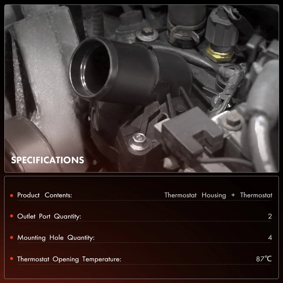 Engine Coolant Thermostat Housing Assembly for Toyota Camry Lexus RX350 V6 3.5L - Image 2 of 4