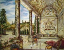 Ceramic Backsplash Tile Mural Tuscany Scene Kitchen/Bathroom - Villa Angelica