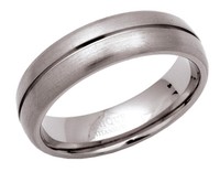 6mm Grooved Titanium Jewellery Court Wedding Band Ring 6mm Grooved Titanium Jewellery Court Wedding Band Ring