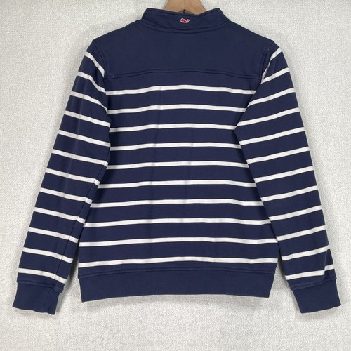 Vineyard Vines Sweater Youth XL(16) Long Sleeve Striped 1/4 Zip Preppy Pullover - Picture 8 of 9