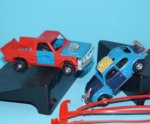 SSP SMASH-UP DERBY CRAZY RACERS PICK-UP & VW BEETLE COMPLETE EURO BOX SET 197... - Picture 2 of 18