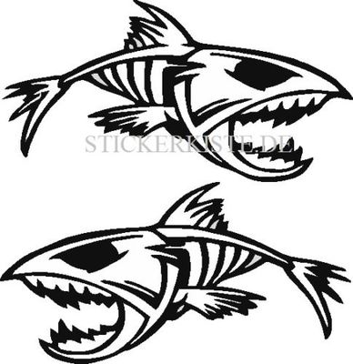 2 Aufkleber Angry Fish Fisch Auto Sticker Decal 17 Cm Tuning JDM | eBay.de
