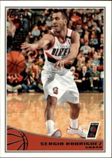 2009-10 Topps Basketball Card #258 Sergio Rodriguez Trailblazers *FREE SHIP*