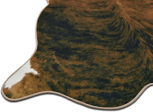 HR Premium Non-Slip Faux Cowhide Brown Area Rug for Cabin and Lodge -... - 第 5/6 張圖片