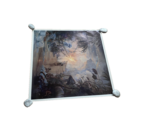 Vintage John Pitre Temptaion of a False God 1976 Poster Rare 25"X 25" - Picture 5 of 12