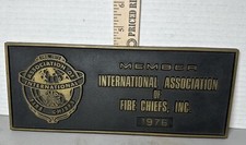 1976 MEMBER INTERNATIONAL ASSOCIATION OF FIRE CHIEFS, INC, 4" X 10 1/2" PLASTIC