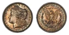 1881-S $1 Morgan Silver Dollar - PQ Rainbow Toning - BU - SKU-D6264