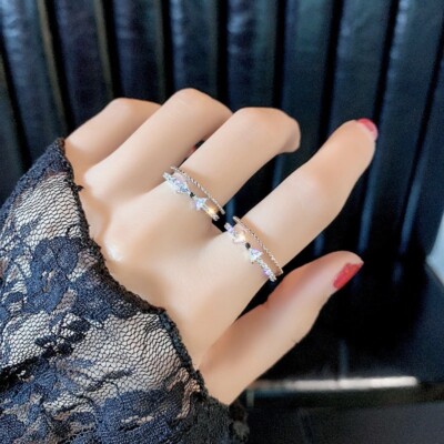 Open Finger Zinc Alloy Bow Fashion Rings