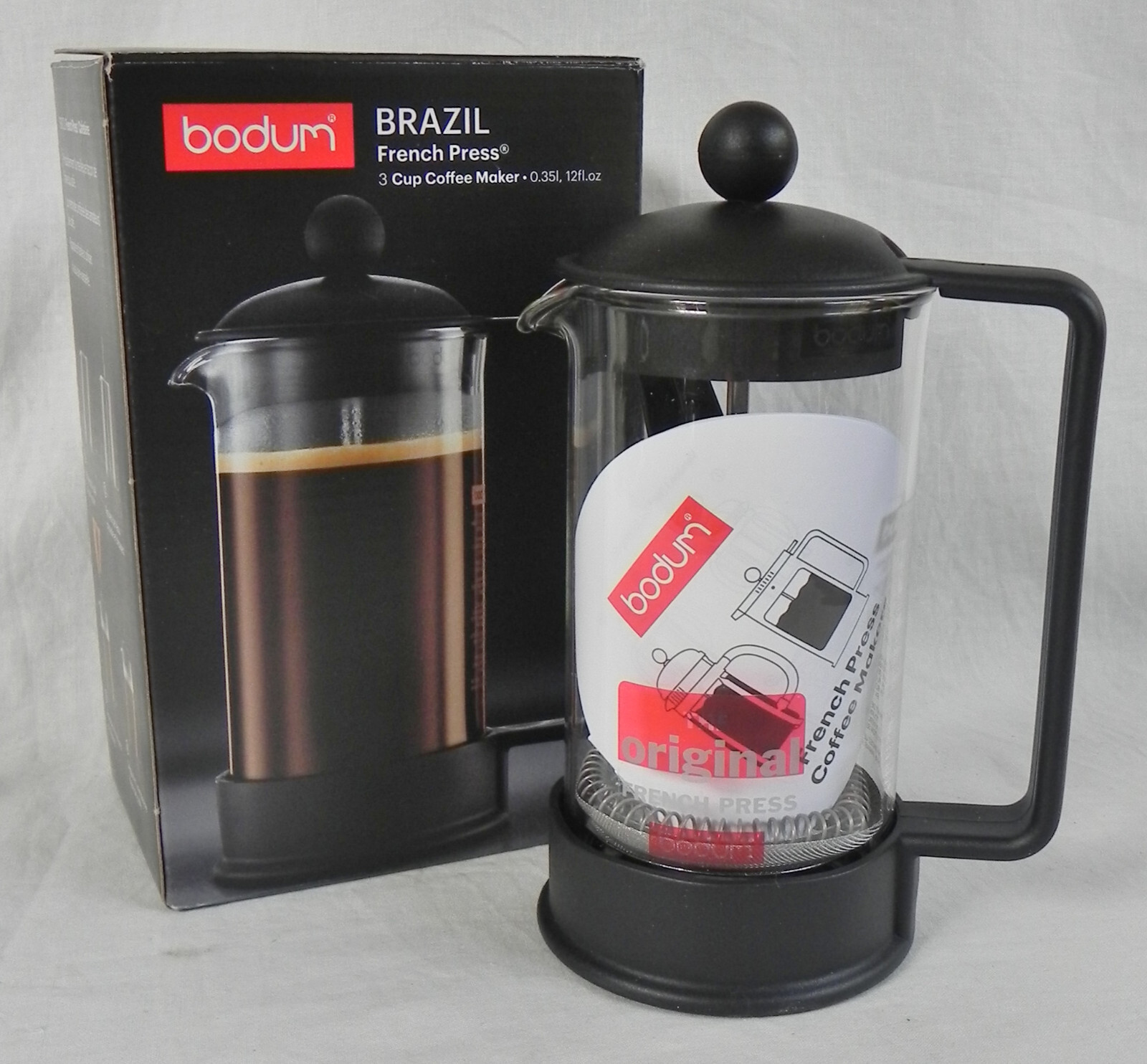 Coffee Maker, 3-cup (12-oz) Glass Plastic, New Nib