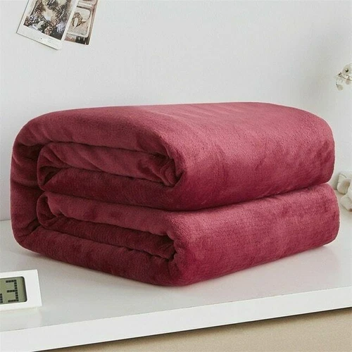 Soft for Bed Faux Fur Mink Solid Color Sofa Cover Bedspread Winter Plaid Blanket - Picture 18 of 25
