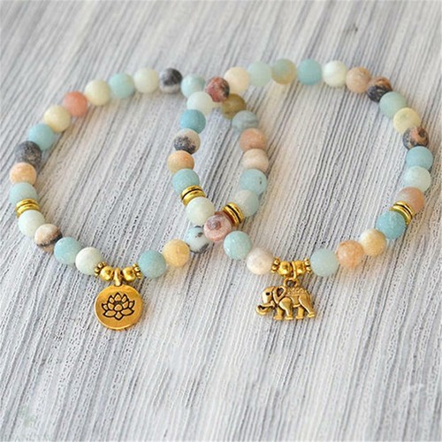 6mm Matte Amazonite Beads Handmade Pendant Bracelet Bangle Classic Meditation Ebay