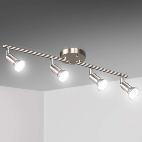 Lampara Para Techo 4 Luces Modernas Iluminacion De Pista LED Casa Mesa Colgantes - Picture 2 of 7