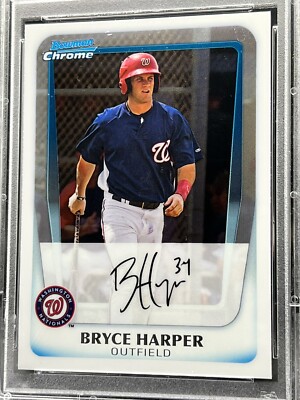 2011 Bowman Chrome Prospects Bryce Harper Rookie PSA 9