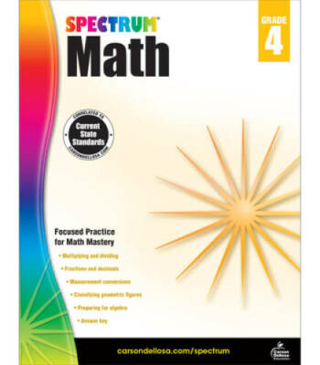 Spectrum Math Workbook, Grade 4 - Paperback By Spectrum - VERY GOOD