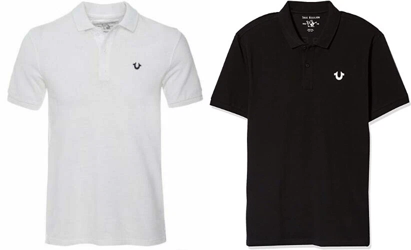 mens black designer polo