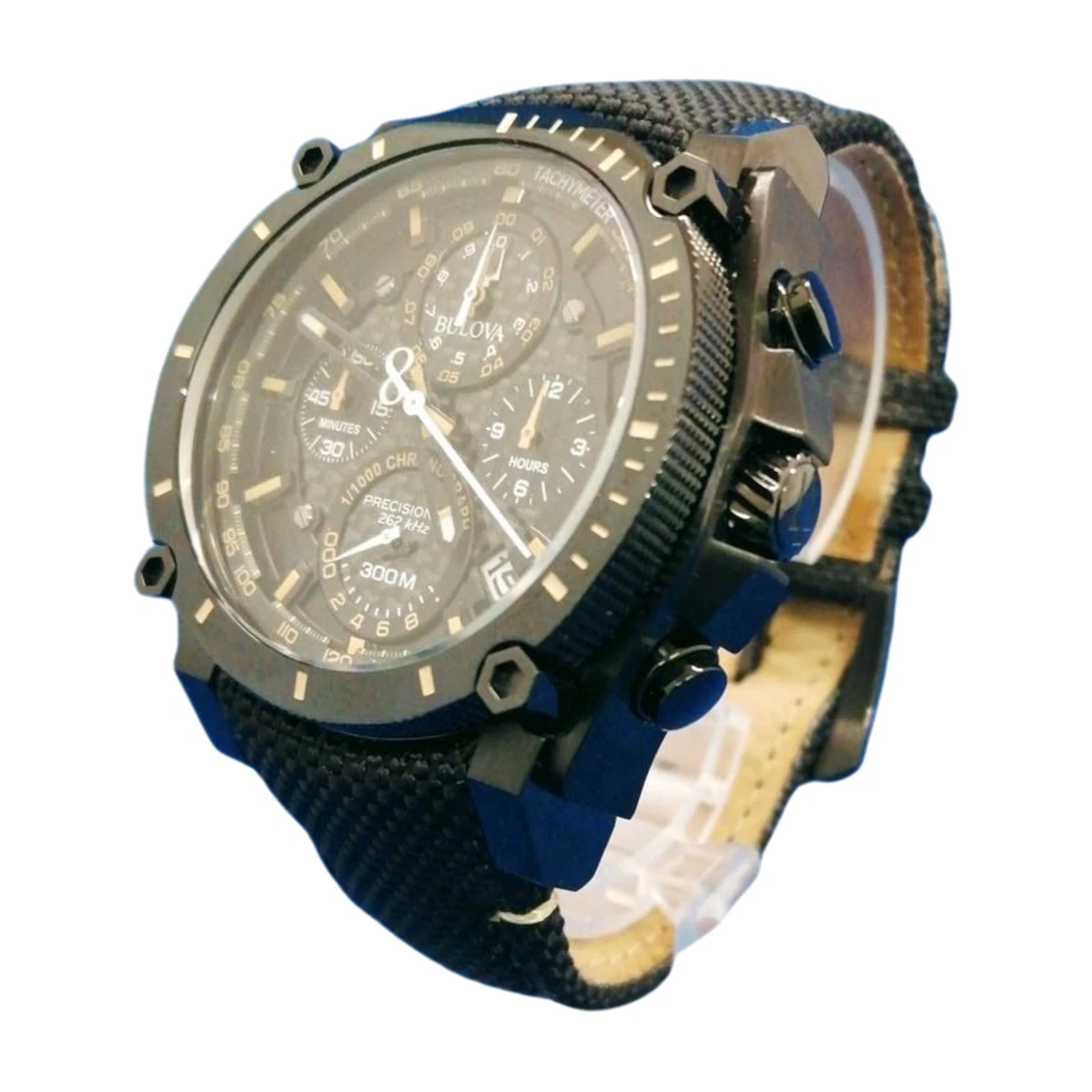 BULOVA Watch 98B318 Black Chronograph Quartz Men
