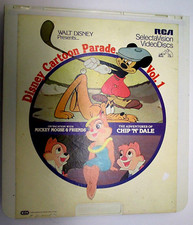 Mickey Mouse Chip N Dale CED VideoDisc RCA VTG great for wall art cartoon