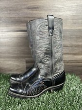 Vintage Western Boot Lea Vamp & Qtrs. Other Usa Made 7.5 EE Cowboy Western