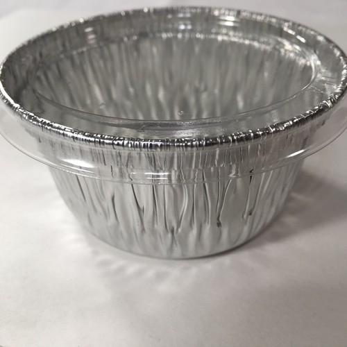 25 Aluminiumfolie Allzweckbecher mit Deckel - 4 Unzen - Muffin Cupcake Auflaufförmchen Posten - Bild 2 von 12
