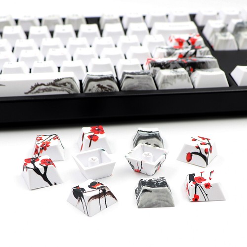 Plum Blossom Keycap 128Keys Set Cherry Profile PBT Keycaps Set for 61/64 - Picture 8 of 10