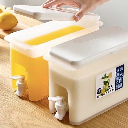 3,5L Kanne mit Hahn Kaltwasserbehälter Limonade Getränkespender für Kühlschrank - Bild 4 von 7