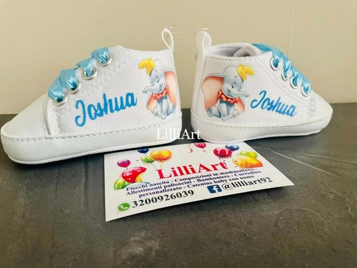 Scarpine personalizzate neonato bimbo con nome ottima idea regalo, nascita. - Foto 11 di 13