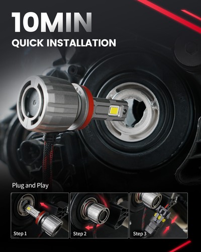 Lasfit LED Headlight Bulb High Low Beam Fog H11 H9 H13 9005 9006 9012 H7 H4 9007 - Picture 6 of 98