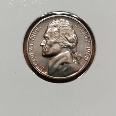 B.U. 1960 JEFFERSON NICKEL FROM U.S. MINT SILVER PROOF SET!