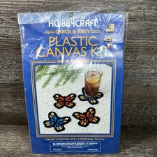 Hobbycraft Quick  East Plastic Canvas Kit Monarch Butterfly Coasters
