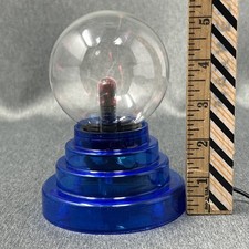 Mini USB Plasma Ball Blue Base 6 Inch Light Toy 45 Inch Cord WORKS See Video