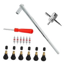 Tire Valve Stem Puller Installer Tool Kit, 6 Pcs TR412 Snap-in Valve 15PCS