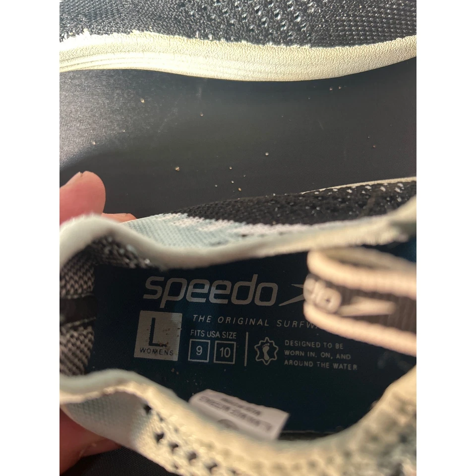 Sapatos aquáticos femininos Speedo tamanho G (9-10) preto praia aquática piscina natação surf - Imagem 4 de 4