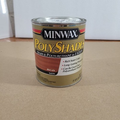 Minwax Polyshades Stain Polyurethane Quart PECAN Satin 32 oz new