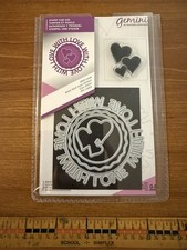 Crafters Companion Gemini Circular Sentiment Stamp and Die Set With Love Hearts
