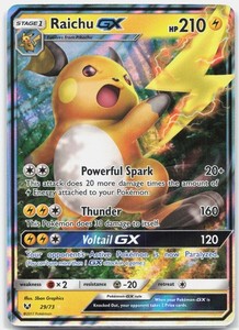 Raichu GX 29/73 Shining Legends Ultra Rare Holo