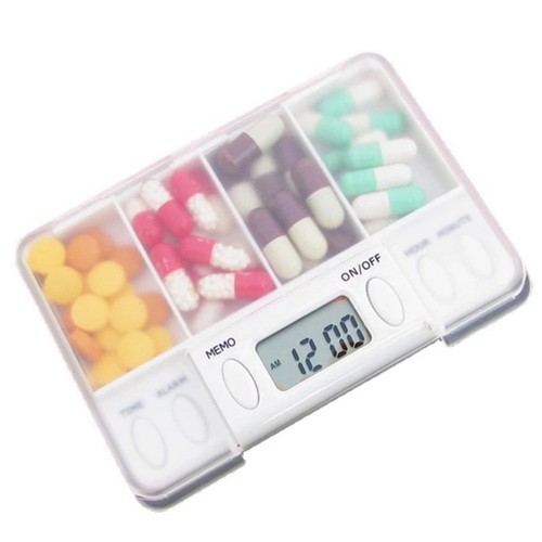 Pill Dispenser Container Alarm Clock Taking Medicine Reminder Personal5724 - Bild 3 von 7