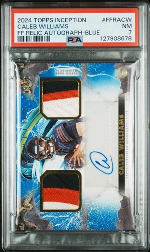 2024 Topps Inception Franchise Foundation Relic Auto Blue 9/10 Caleb Williams