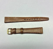13mm Tan Genuine Lizard Watch Band