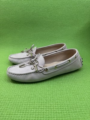 Tod s Gommino Women s Nubuck Driving Moccasins Powder Pink Loafers Slip-On EU 39