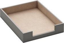 Leather Letter Tray, Elegant Desk Organizer for Office Supplies, Mail, Paper,...