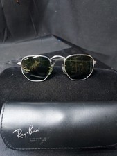 Vintage B L Ray-Ban W1840 Silver Metal Sunglasses USA Green Lens With Case
