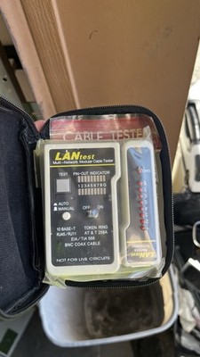   LANtest Multi-Network Cable Tester RJ45 RJ11 BNC Coax w/ Case & Manual