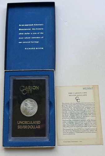 1884-CC GSA Morgan Silver Dollar Uncirculated Original Box COA  84126567